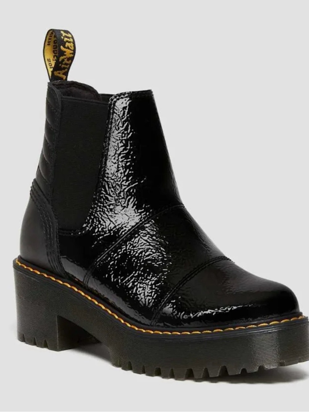 Doc Martin Rozalie Distressed Patent Heel Boot